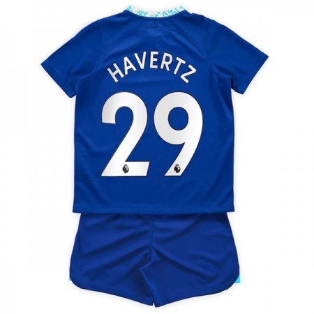 Fotbalový Komplet Chelsea Havertz 29 Dětské Domácí 2022-23 Krátký Rukáv (+ trenýrky)
